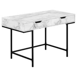 Monarch Computer desk - 2 storage drawers / recessed metal legs - 48