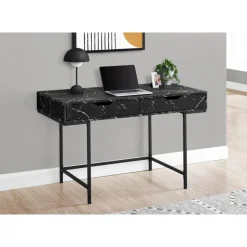 Monarch Computer desk - 2 storage drawers / recessed metal legs - 48