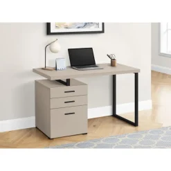 Monarch Computer desk - 3 storage drawers / left or right setup / floating desktop - -