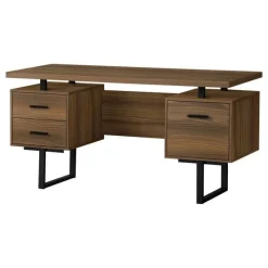 Monarch Computer desk - 3 storage drawers / reversible / floating desktop - 60