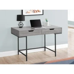 Monarch Computer desk - 2 storage drawers / recessed metal legs - 48
