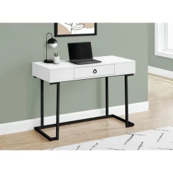 Monarch Computer desk - 1 storage drawer / metal base - 42"l - / black -