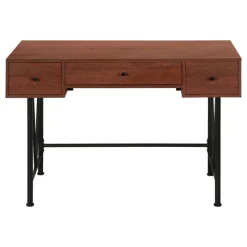 Monarch Computer desk - 3 storage drawer / metal legs v-shape design - 42