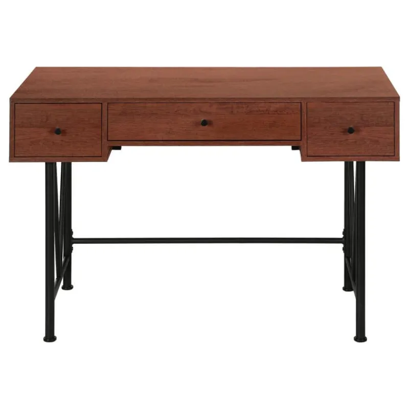 Monarch Computer desk - 3 storage drawer / metal legs v-shape design - 42"l - -
