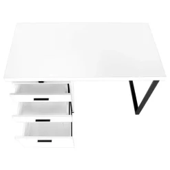 Monarch Computer desk - 3 storage drawers / left or right setup / floating desktop - -