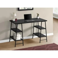 Monarch Computer desk - 3 tiers / 4 open shelves / sawhorse style - 48