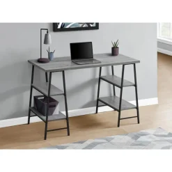 Monarch Computer desk - 3 tiers / 4 open shelves / sawhorse style - 48"l - wood- -