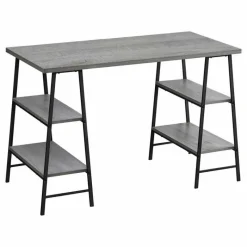 Monarch Computer desk - 3 tiers / 4 open shelves / sawhorse style - 48