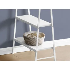 Monarch Computer desk - 3 tiers / 4 open shelves / sawhorse style - 48"l - / wh -
