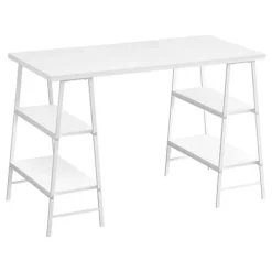 Monarch Computer desk - 3 tiers / 4 open shelves / sawhorse style - 48