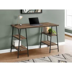 Monarch Computer desk - 3 tiers / 4 open shelves / sawhorse style - 48