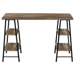 Monarch Computer desk - 3 tiers / 4 open shelves / sawhorse style - 48