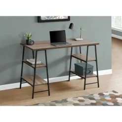 Monarch Computer desk - 3 tiers / 4 open shelves / sawhorse style - 48"l -
