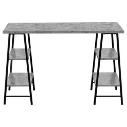 Monarch Computer desk - 3 tiers / 4 open shelves / sawhorse style - 48