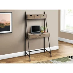 Monarch Computer desk - 2 tiers / 4 storage drawers / ladder style - 32