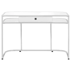 Monarch Computer desk - 2 tiers / 1 storage drawer / 2 open shelves / contemporary st -