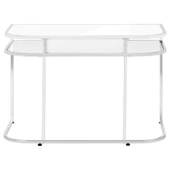 Monarch Computer desk - 2 tiers / 1 storage drawer / 2 open shelves / contemporary st -