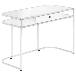 Monarch Computer desk - 2 tiers / 1 storage drawer / 2 open shelves / contemporary st -