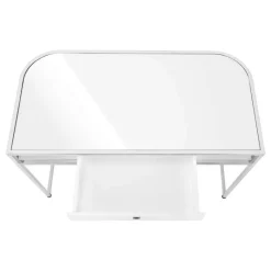 Monarch Computer desk - 2 tiers / 1 storage drawer / 2 open shelves / contemporary st -