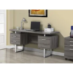 Monarch Computer desk / and silver metal -
