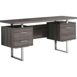 Monarch Computer desk / and silver metal -