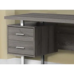 Monarch Computer desk / and silver metal -