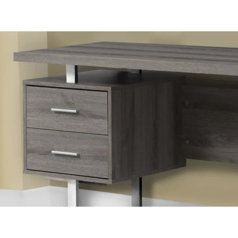 Monarch Computer desk / and silver metal -