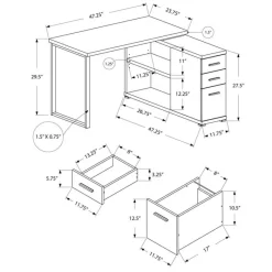 Monarch Computer desk - left or right facing corner -