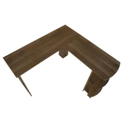 Monarch Computer desk - dark l-shaped corner / 2 shelves -