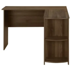 Monarch Computer desk - dark l-shaped corner / 2 shelves -
