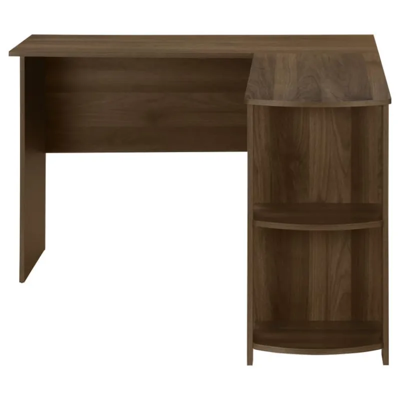 Monarch Computer desk - dark l-shaped corner / 2 shelves -