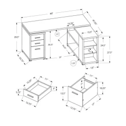 Monarch Computer desk - left or right facing corner -