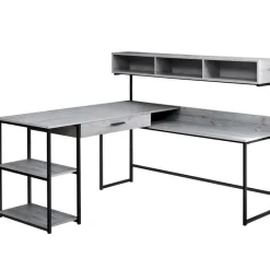 Monarch Computer desk - / black metal corner -