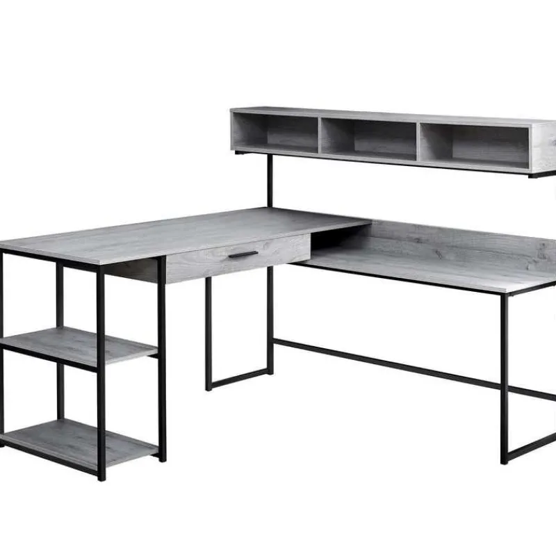 Monarch Computer desk - / black metal corner -