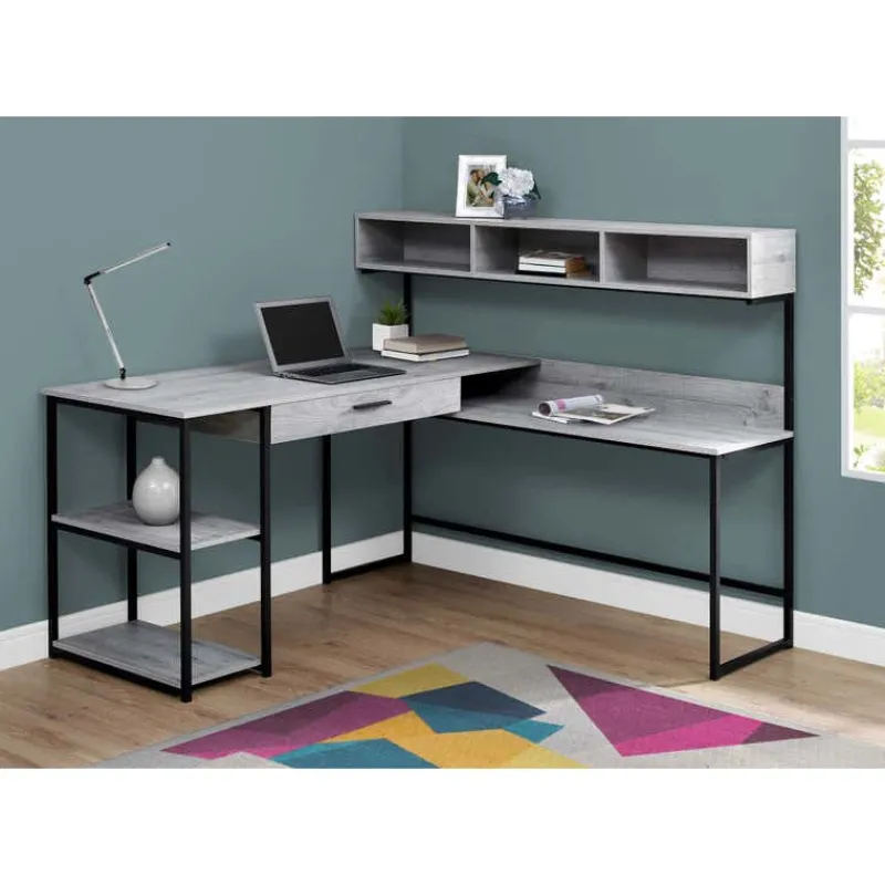 Monarch Computer desk - / black metal corner -