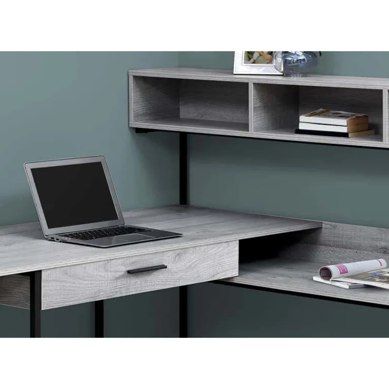 Monarch Computer desk - / black metal corner -