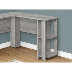 Monarch Computer desk - industrial l-shaped corner/2 shelves -