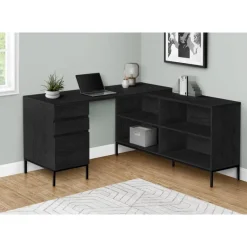 Monarch Computer desk - 60"l / oak l-shaped corner -