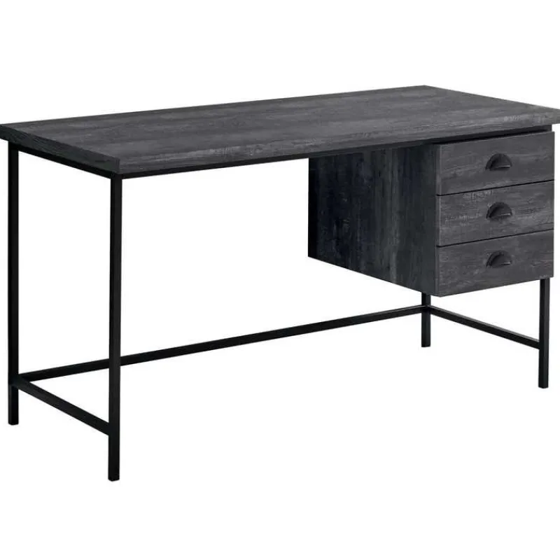 Monarch Computer desk - 55"l / reclaimed wood / metal -