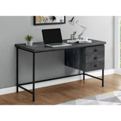 Monarch Computer desk - 55"l / reclaimed wood / metal -