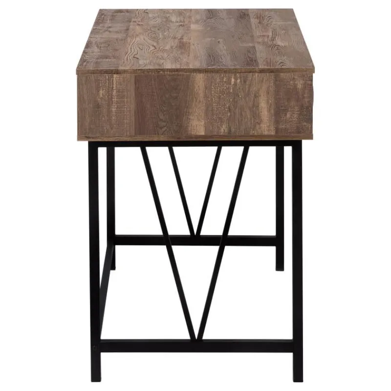 Monarch Computer desk - 48"l / reclaimed wood / black metal -