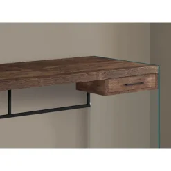 Monarch Computer desk - 48"l / reclaimed wood/ glass panels -