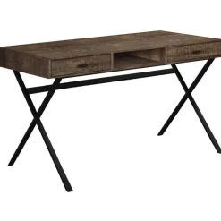 Monarch Computer desk - 48"l / reclaimed wood / black metal -