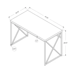 Monarch Computer desk - 48"l / reclaimed wood / black metal -