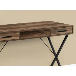Monarch Computer desk - 42"l / reclaimed wood / black metal -