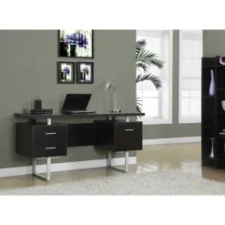 Monarch Computer desk - 60"l / / silver metal -