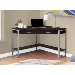 Monarch Computer desk - 42"l / corner / silver metal -