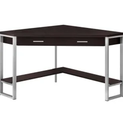 Monarch Computer desk - 42"l / corner / silver metal -