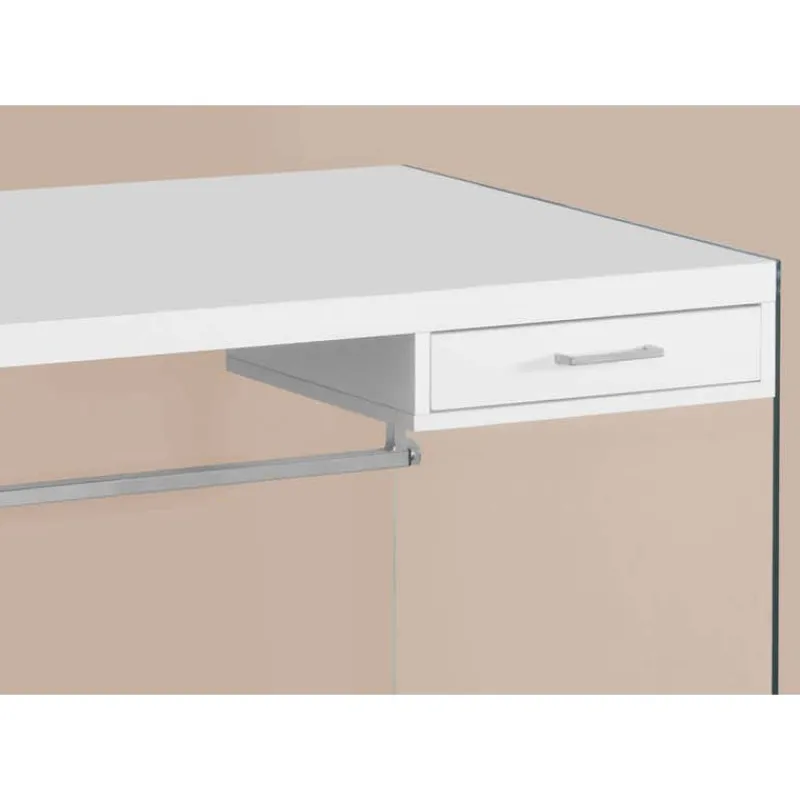 Monarch Computer desk - 48"l / glossy / tempered glass -