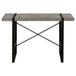 Monarch Computer desk - 48"l / concrete-look / black metal -